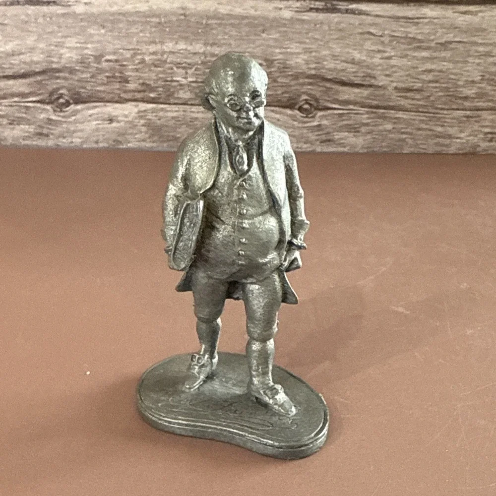 Vtg 1973 Hudson Pewter P. W. Baston Ben Franklin 3